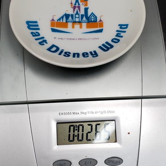 Vtg Walt Disney World Small Trinket Dish Hanging Plate Cinderella's Castle 4" - Picture 5 of 5